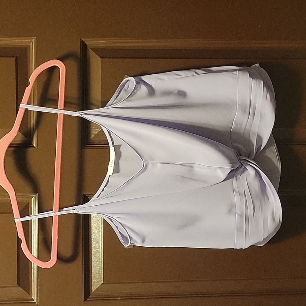 Lush Violet Chiffon Skinny Strap Camisole Tank M